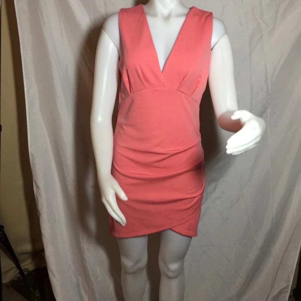 Coral sleeveless dress Lg
